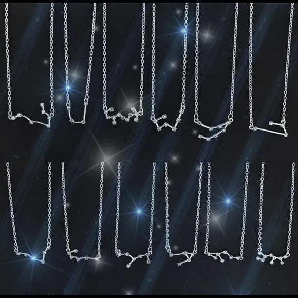 Leo Constellation Astrology Silver Alloy Necklace Minimalist Crystal Unique Gift - Picture 12 of 12